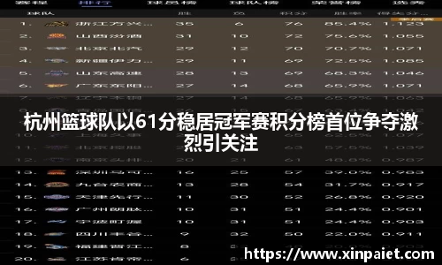 杭州篮球队以61分稳居冠军赛积分榜首位争夺激烈引关注